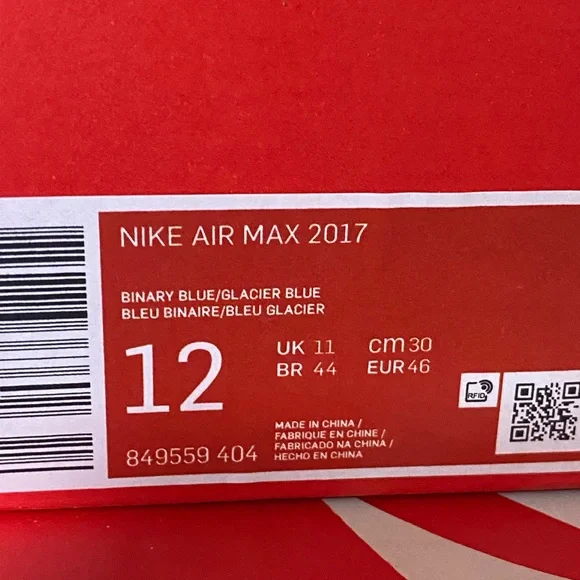 Nike Air Max 2017 Mens Binary Blue New Sneakers NIB Shoes - Picture 13 of 14